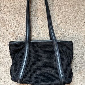 The Sak Black Knit Shoulder Bag